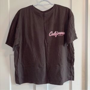 SHEIN Black Tee with Pink Graphic